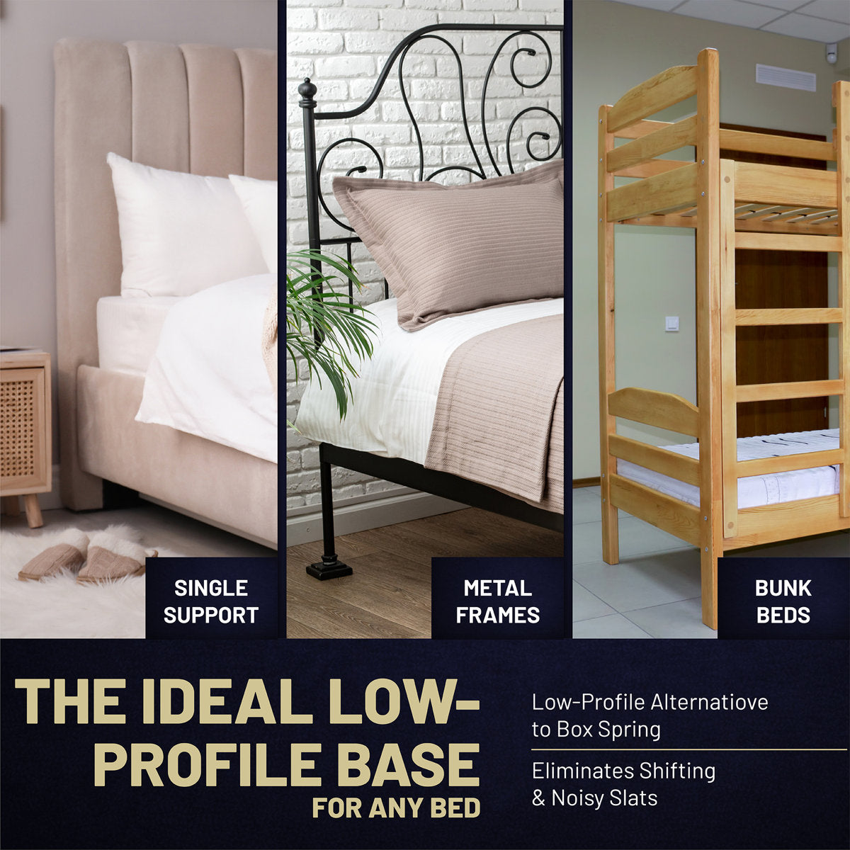 1.5" Split Wooden Bunkie Board / Slats for Mattress and Bed Support