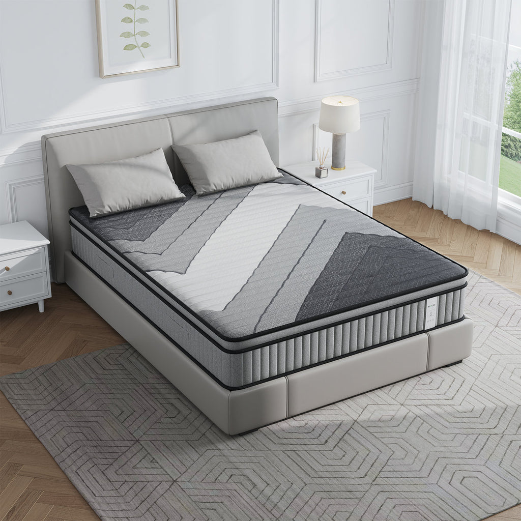 10" Hybrid Memory Foam Mattress in a Box with Individual Pocket Springs for Motion Isolation & Pressure Relief