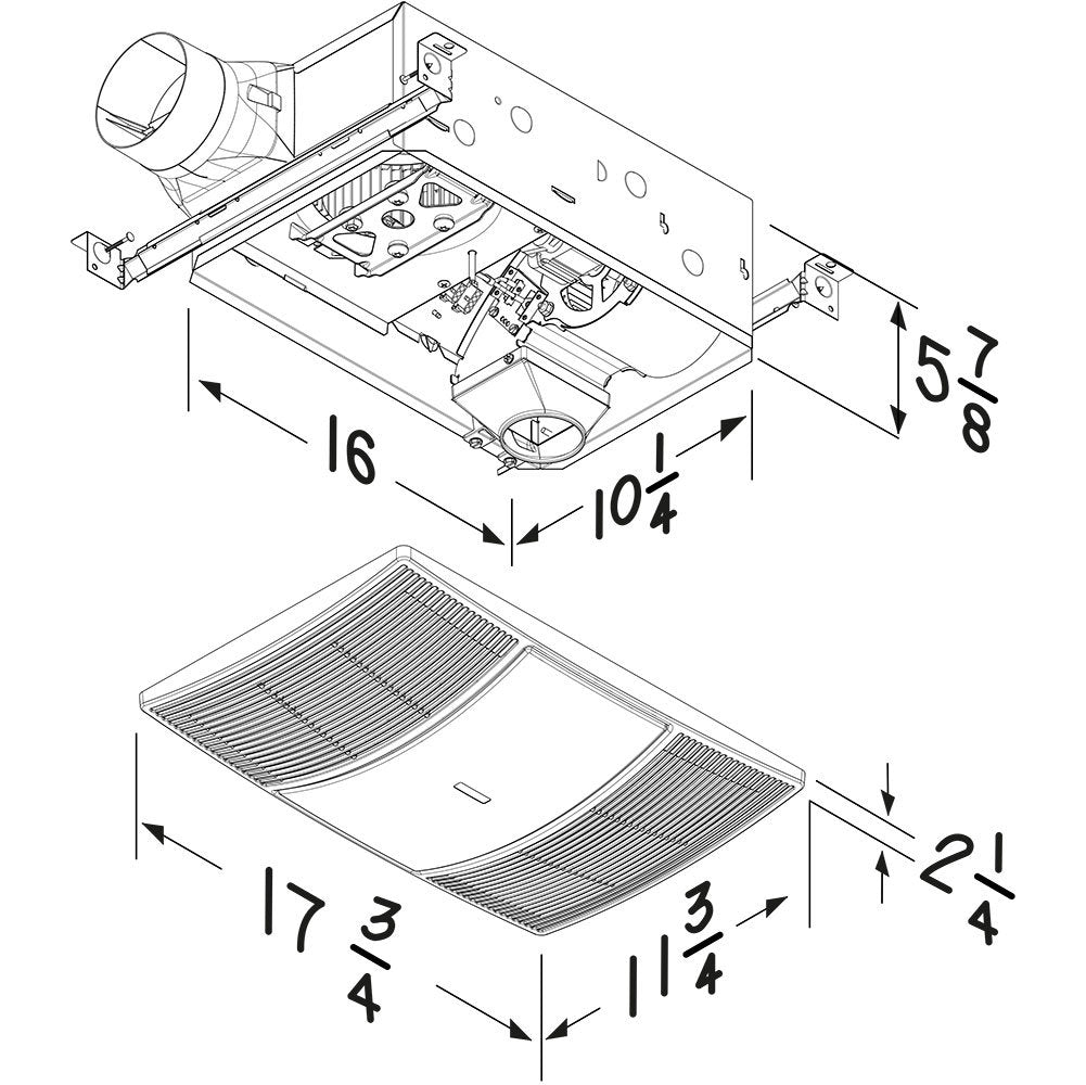 110 CFM Bathroom Fan BHF110