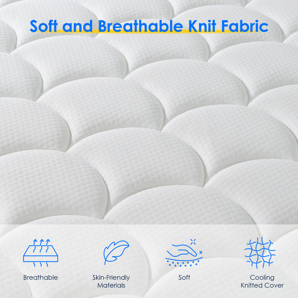 12" Gel Memory Foam Hybrid Mattress In A Box, Medium Feel, Oeko-tex® Certified