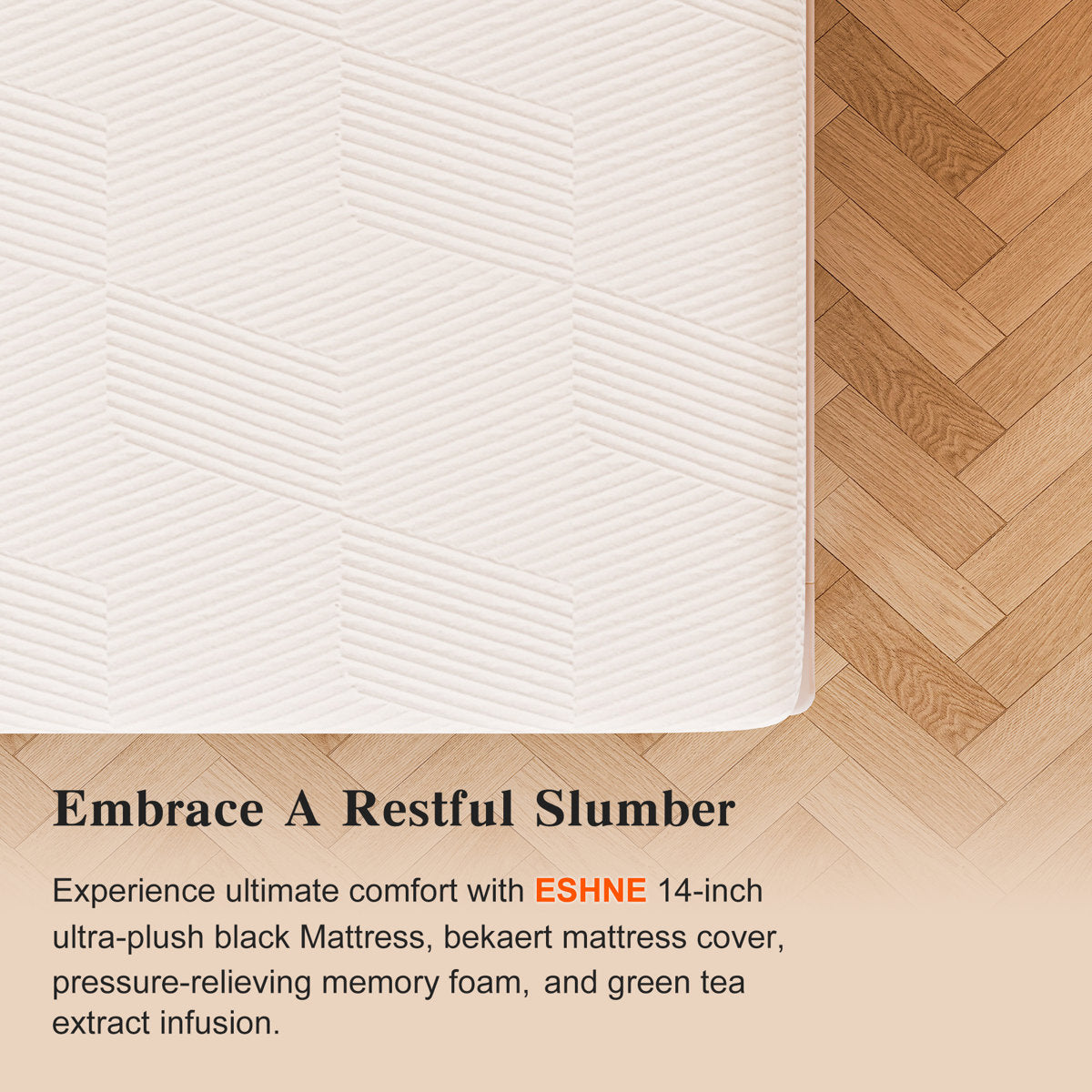 12" Medium-Plush Memory Foam Mattress with Green Tea–Infused Foam & Graphene Cover – 100-Night Free Trial