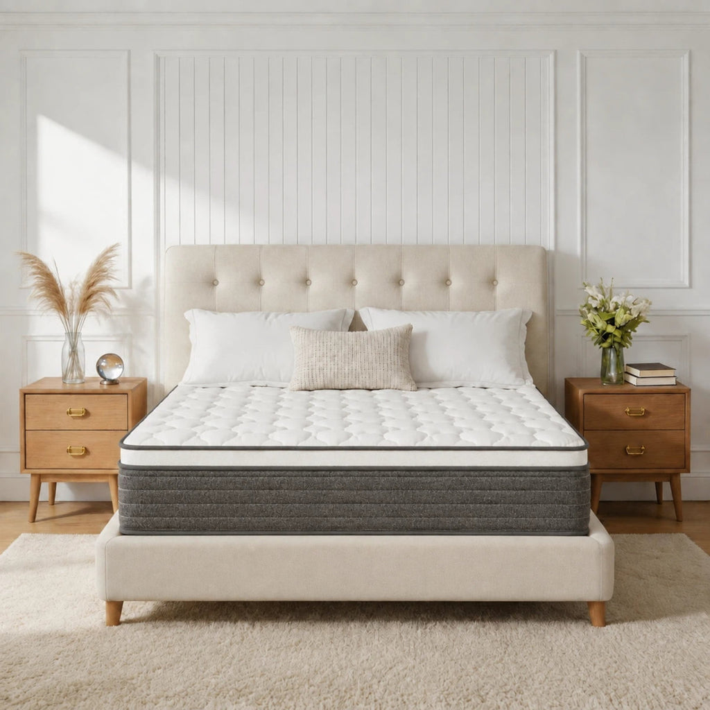 12" Medium Firm Cooling Hybrid Mattress in a Box with Gel Memory Foam & Pocket Springs, Pressure Relief, Motion Isolation, Edge Support, CertiPUR-US