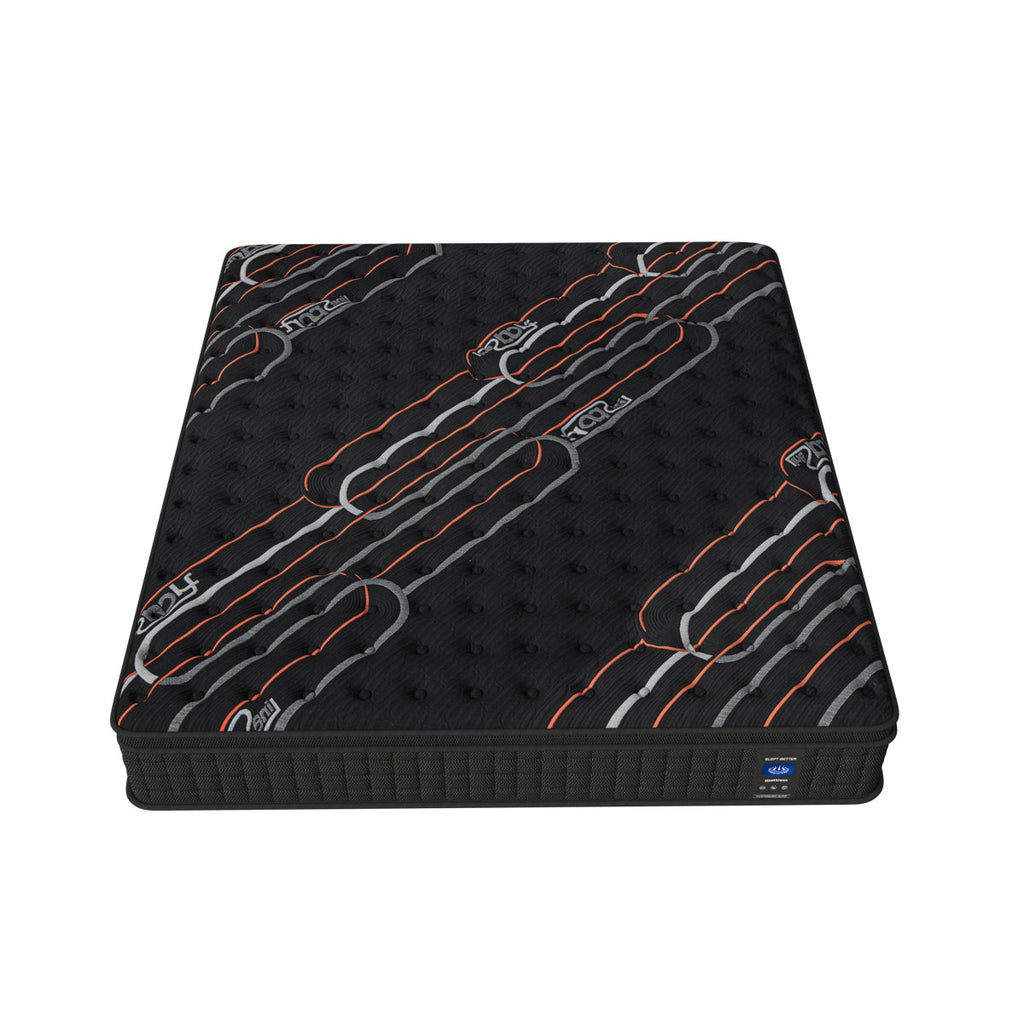 12" Medium Firm Hybrid Mattress in a Box - Breathable Euro Top with Cooling Gel Memory Foam and Individual Pocket Springs for Motion Isolation and Pressure Relief