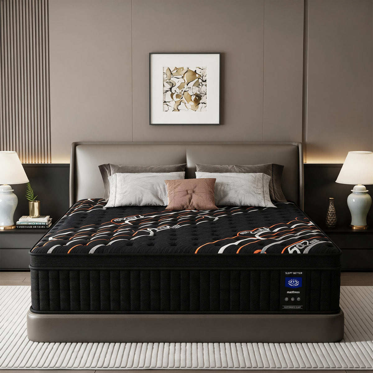 12" Medium Firm Hybrid Mattress in a Box - Breathable Euro Top with Cooling Gel Memory Foam and Individual Pocket Springs for Motion Isolation and Pressure Relief