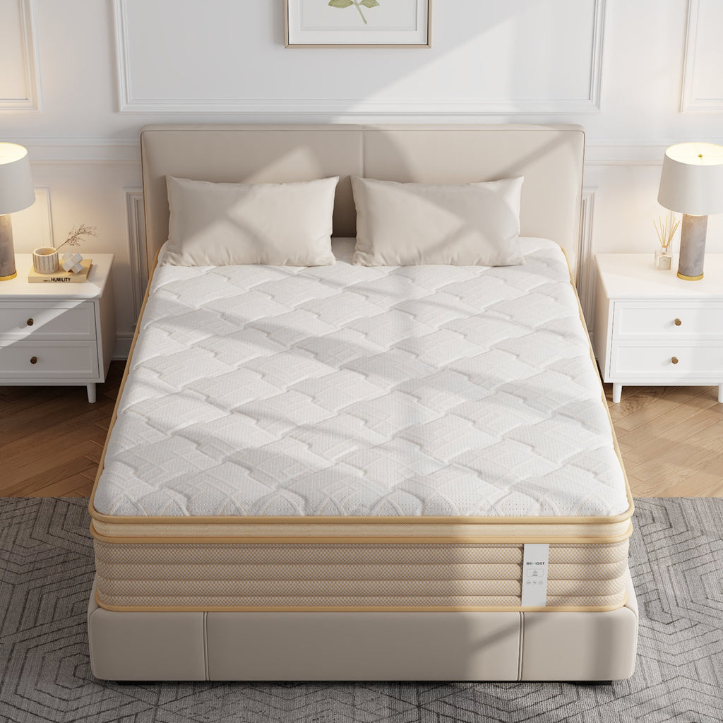 12" Queen Hybrid Memory Foam Mattress in a Box, Individual Pocket Springs for Motion Isolation, Silent Sleep & Pressure Relief