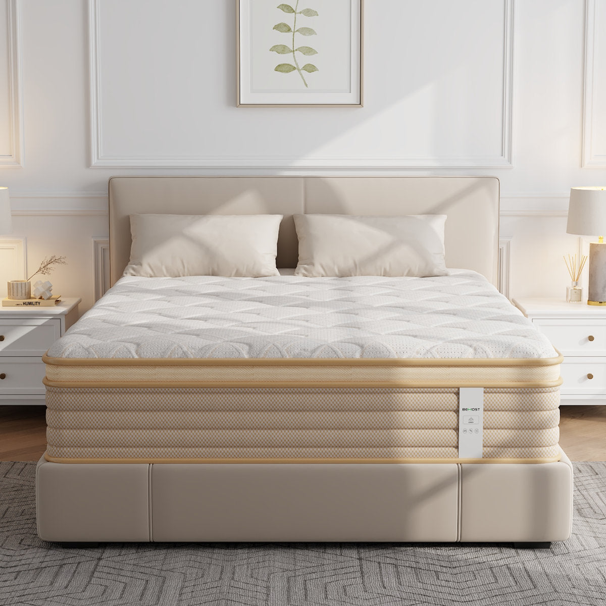 12" Queen Hybrid Memory Foam Mattress in a Box, Individual Pocket Springs for Motion Isolation, Silent Sleep & Pressure Relief
