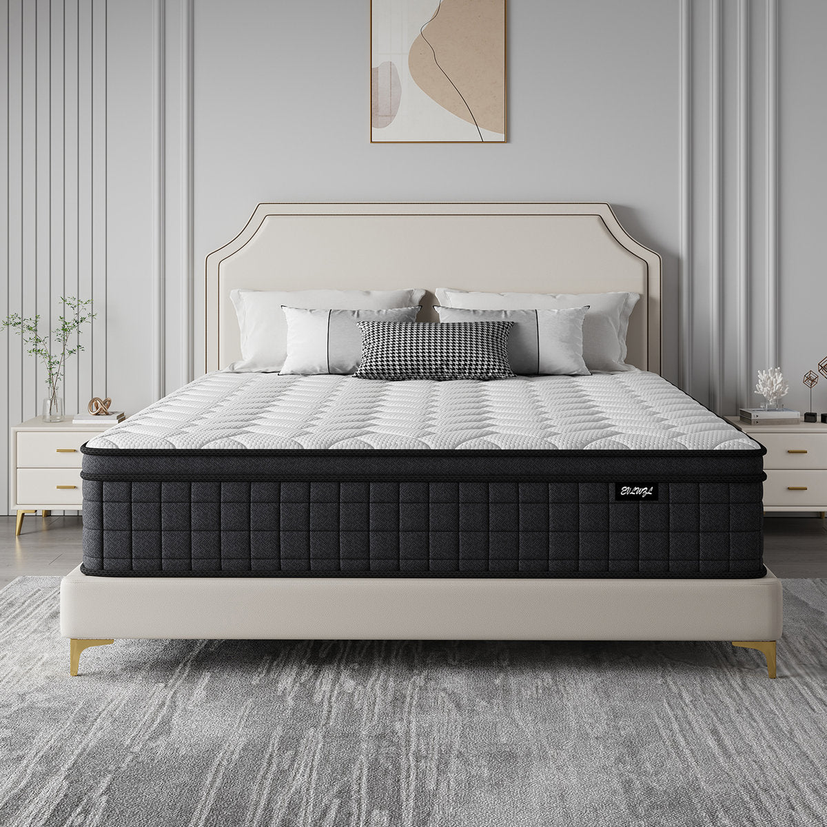 12''Medium Firm Hybrid Mattress – Pocket Springs, Motion Isolation & CertiPUR-US