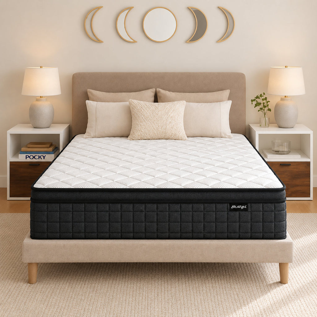 12''Medium Firm Hybrid Mattress – Pocket Springs, Motion Isolation & CertiPUR-US