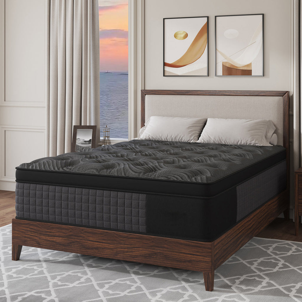 12''/14'' Twin Full Queen King Medium Firm Hybrid Mattress with Cooling Gel Memory Foam, Pocket Spring Support, Mattress in a Box