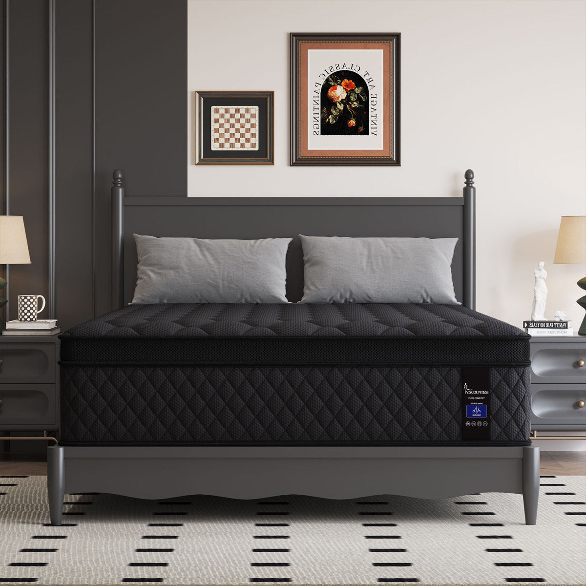 12'' Medium-Firm Hybrid Mattress with Cooling Gel Memory Foam Pocket Springs Bed-in-a-Box