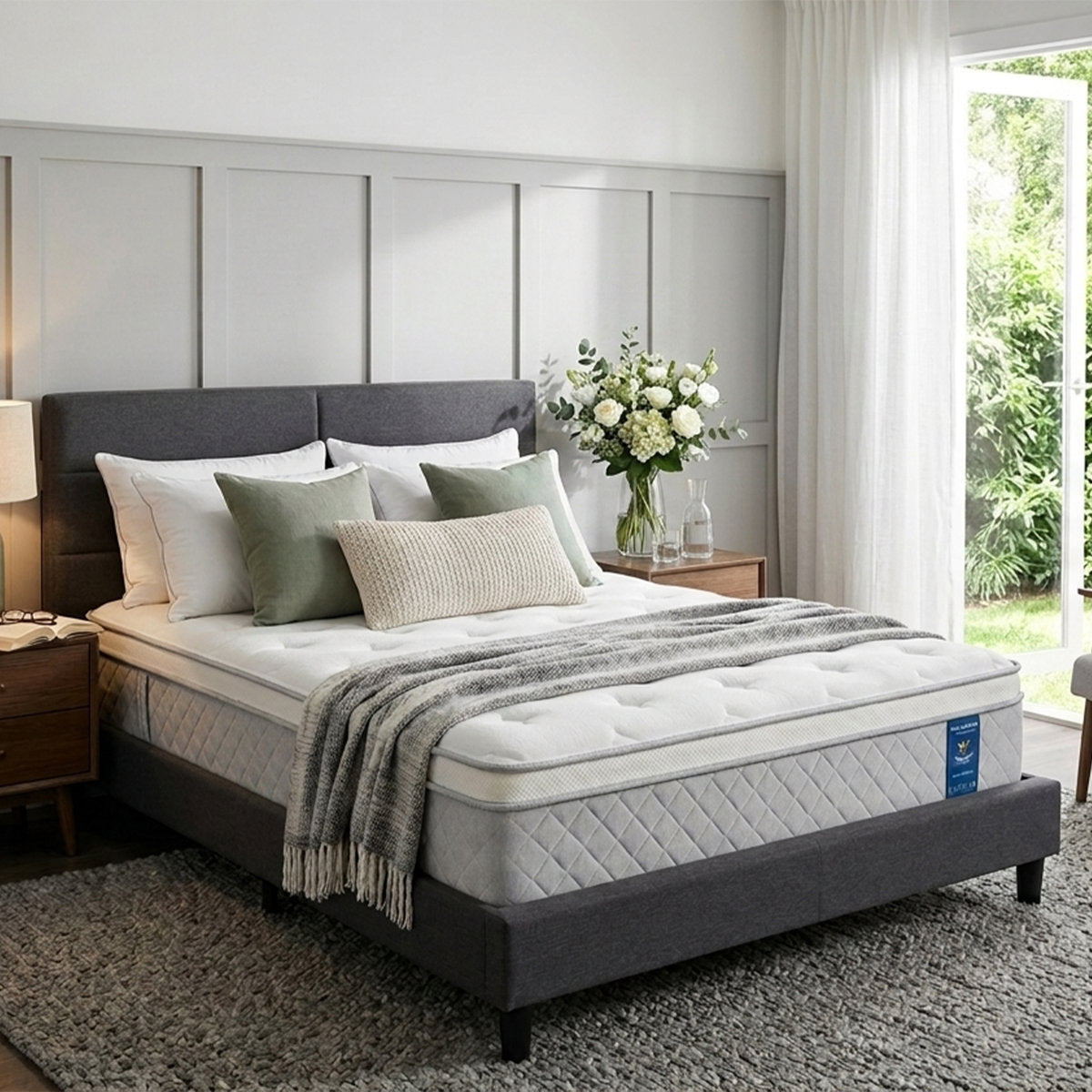 12/14‘’ Hybrid and Cooling Foam Plush Mattress, Pressure Relief, and Motion Isolation, CertiPUR-US, Mattress in a Box