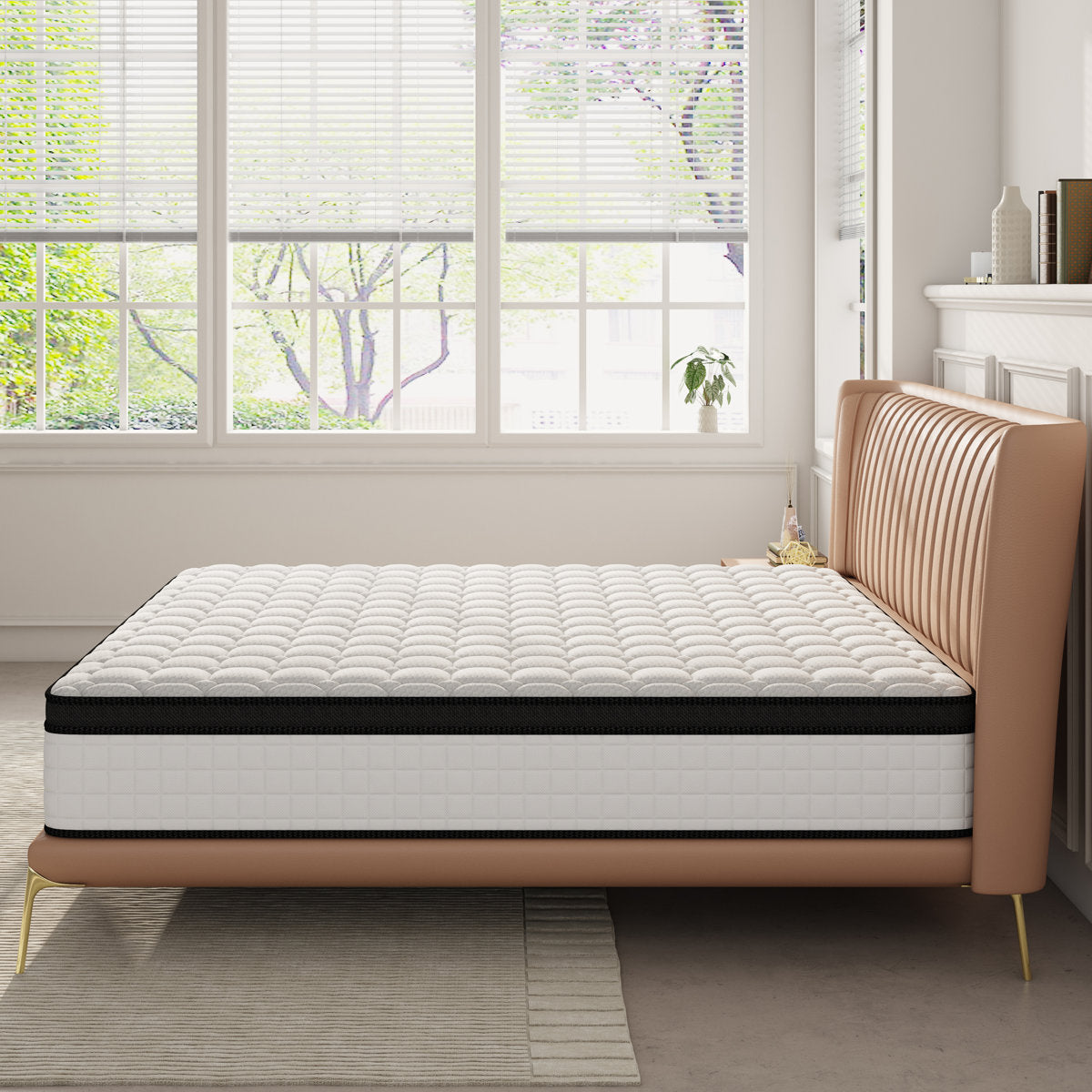 12 Inch Full Size Gel Memory Foam Medium Firm Hybrid Pillow Top Mattress In a Box with CertiPUR-US Certified,