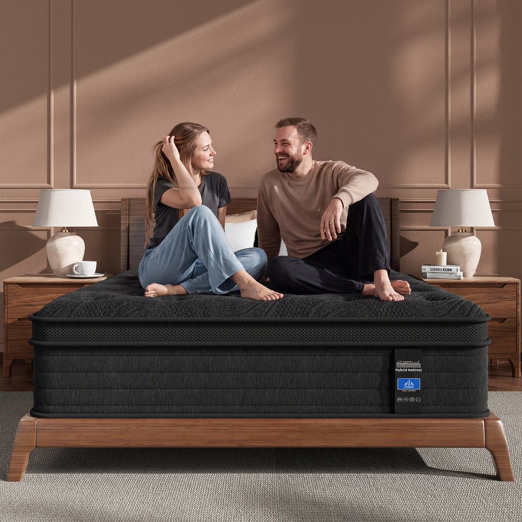 12 Inch Full Size Mattress, Pocket Springs & Memory Foam, Pressure Relief, Motion Isolation, Fiberglass-Free, Mattress in a Box