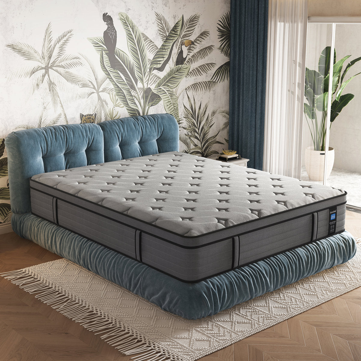 14" Bovingdon Firm Memory Foam Pocket Spring Hybrid Mattress, Motion Isolation, Firm Edge Support