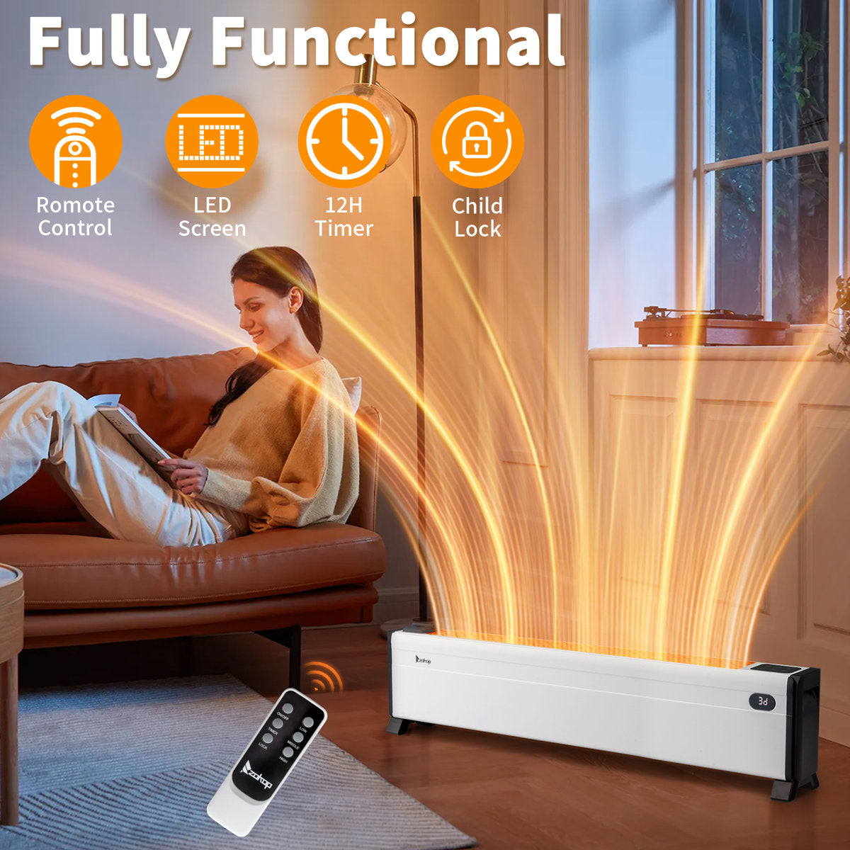 1500W 40¡± Electric Baseboard Space Heater