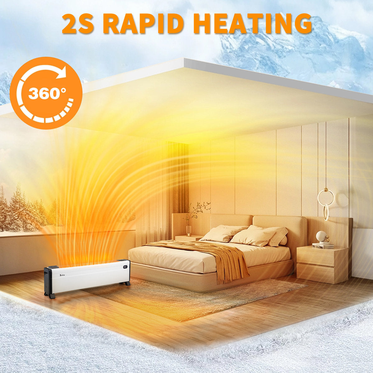1500W 40¡± Electric Baseboard Space Heater
