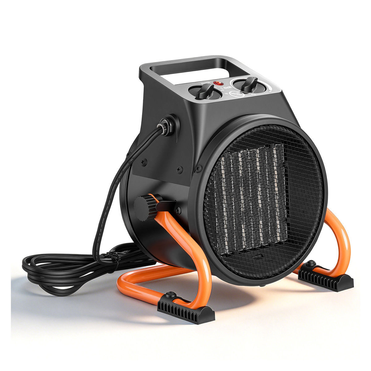 1500W Electric PTC Space Heater with Thermostat and Fan, Adjustable Angle Greenhouse Heater for Grow Tent, Flower Room, and Home Office