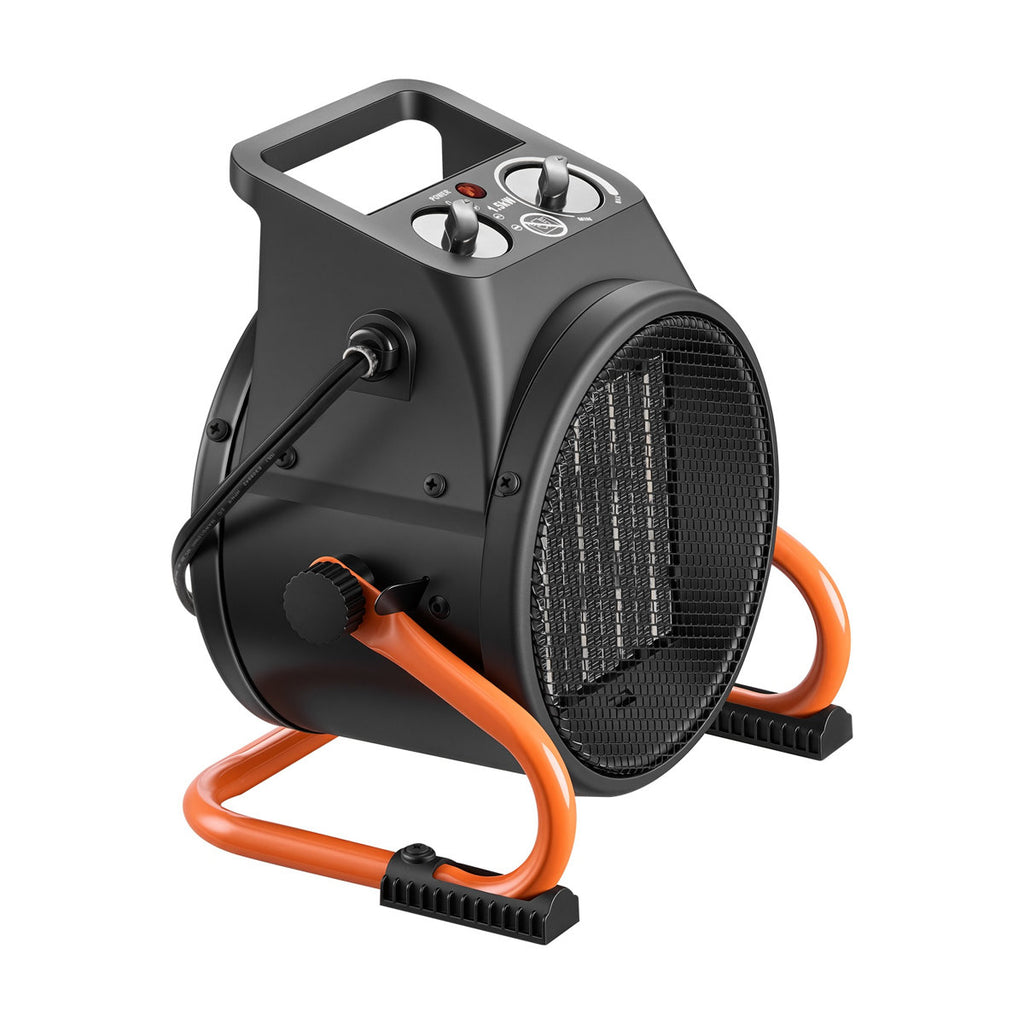 1500W Electric PTC Space Heater with Thermostat and Fan, Adjustable Angle Greenhouse Heater for Grow Tent, Flower Room, and Home Office