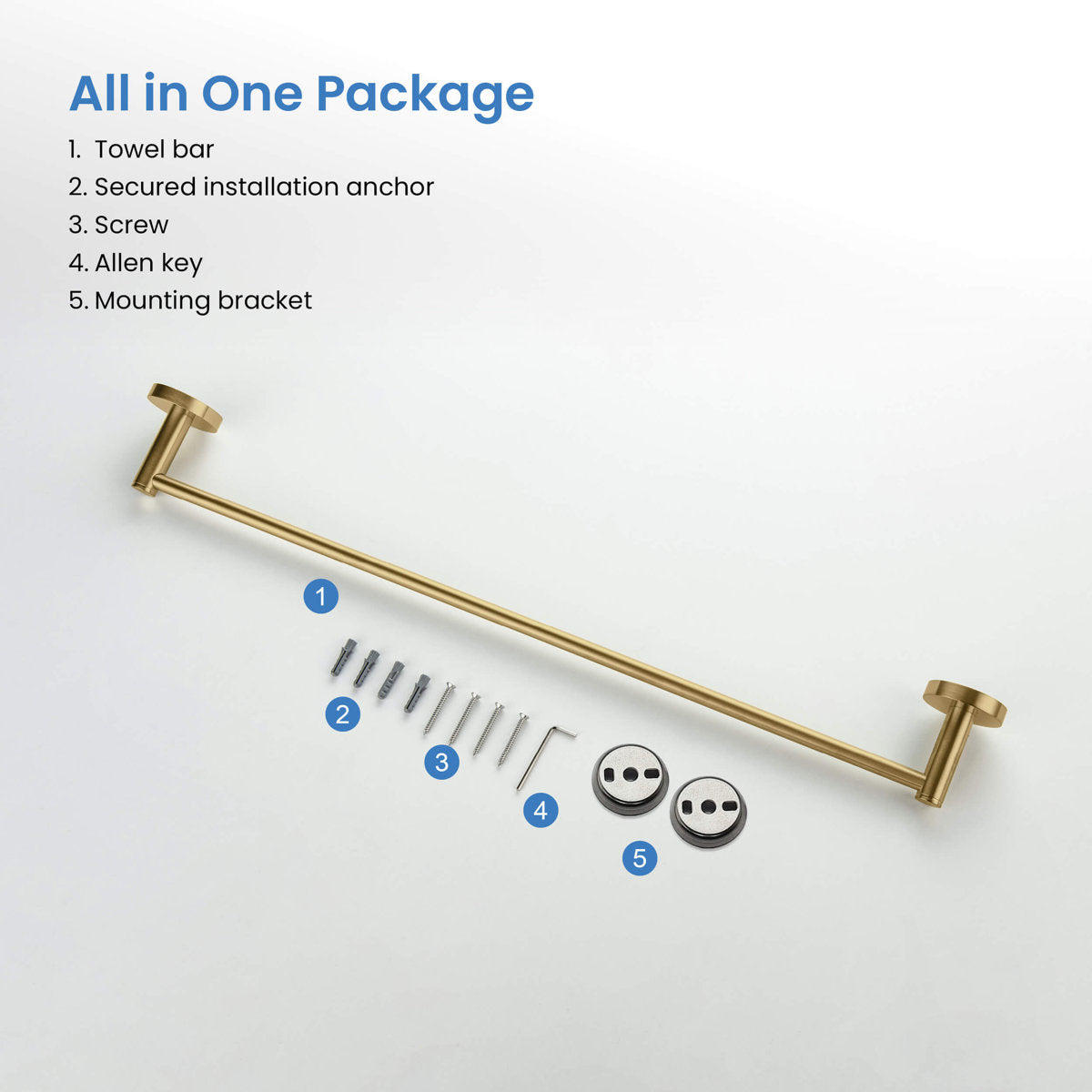 24" Wall Mounted Towel Bar KBA1404BB