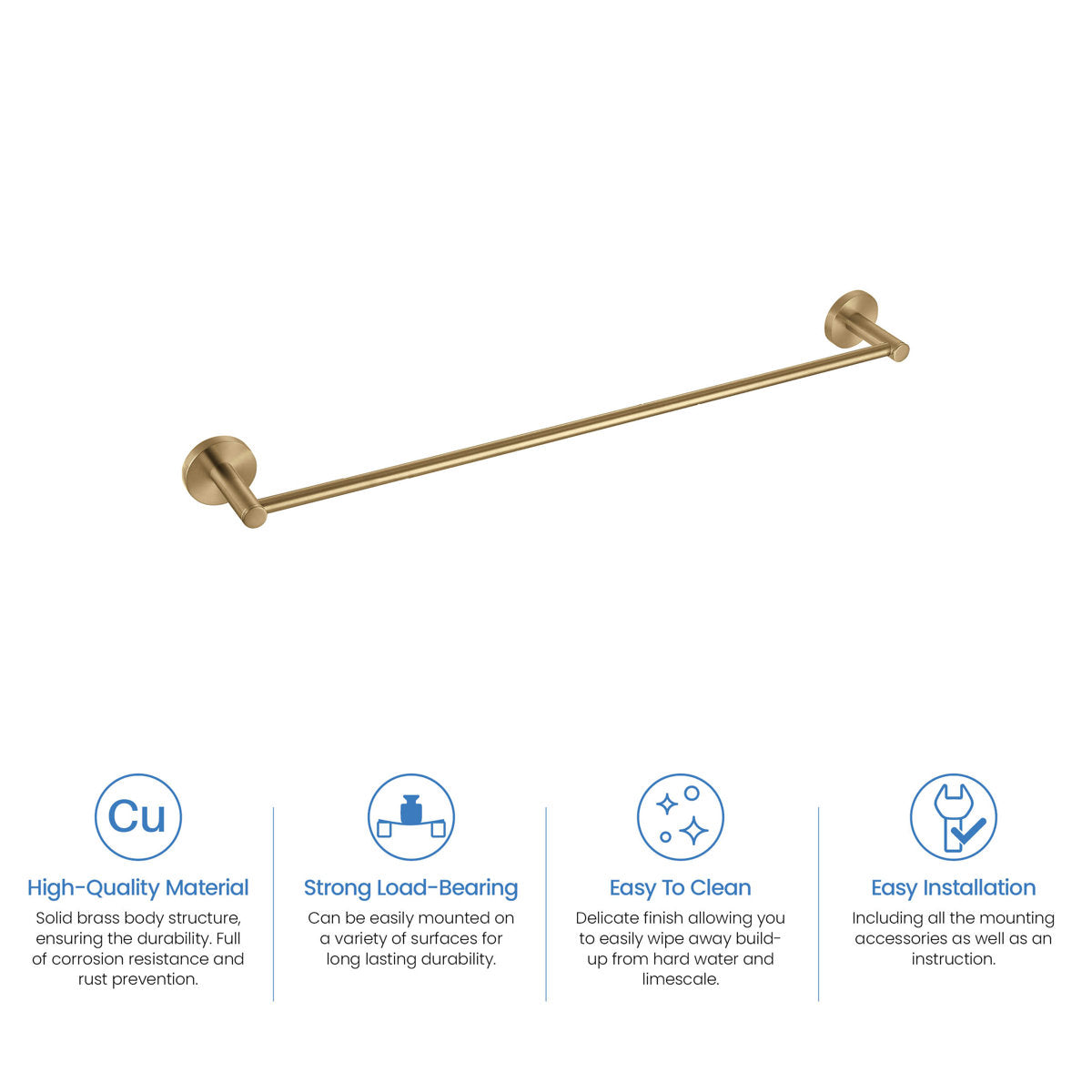 24" Wall Mounted Towel Bar KBA1404BB