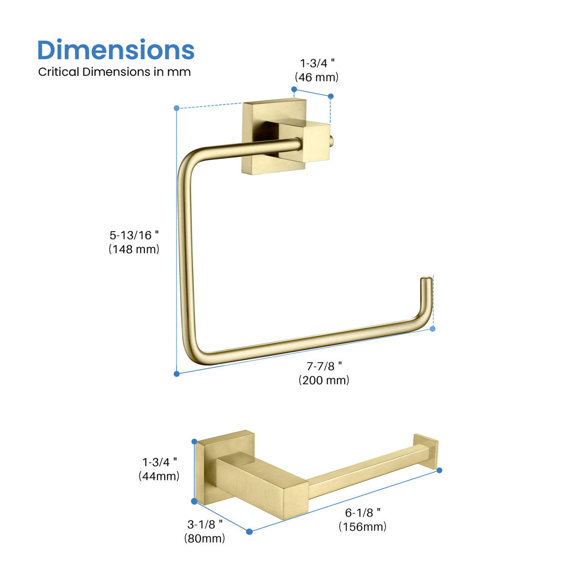 2 - Piece Bathroom Hardware Set C-KBA15-2BG-2