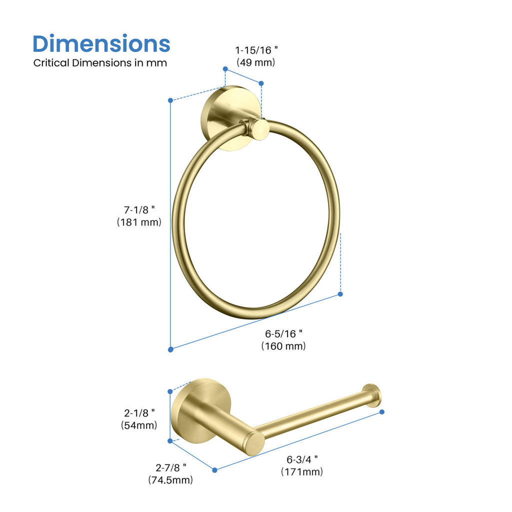 2 - Piece Bathroom Hardware Set C-KBA14-2BG-2