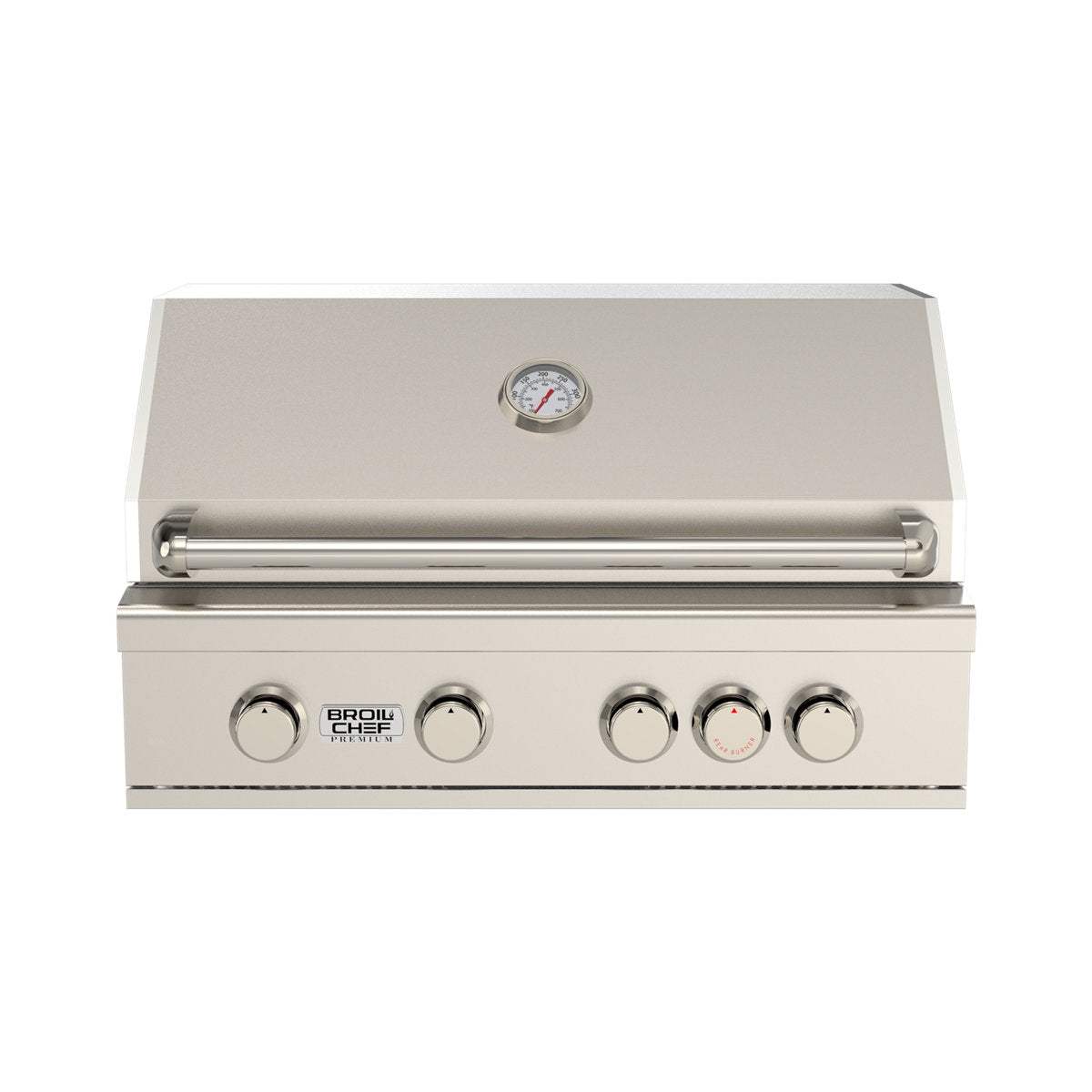 32-inch Built-in  Steel 4+1RL-Burner Outdoor Kitchen Island BBQ Propane Grill with Infrared Rear Burner Oven 304 High-Grade Stainless Steel, 4 Main Burners+1 Infrared Rear Burner with Rear Burner BCP-500