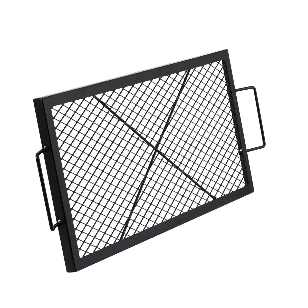 32 Inch X - Marks Rectangle Cooking , Heavy Duty Steel For Campfire, Portable Camping, Rust Proof And High Temperature Design, Good Fish Fire Pit Grill Grid, Outdoor Use, Steel, Large Area Various