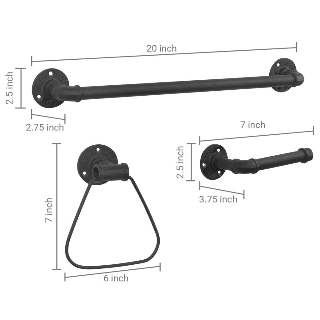 3 - Piece Bathroom Hardware Set BATH0284BLK