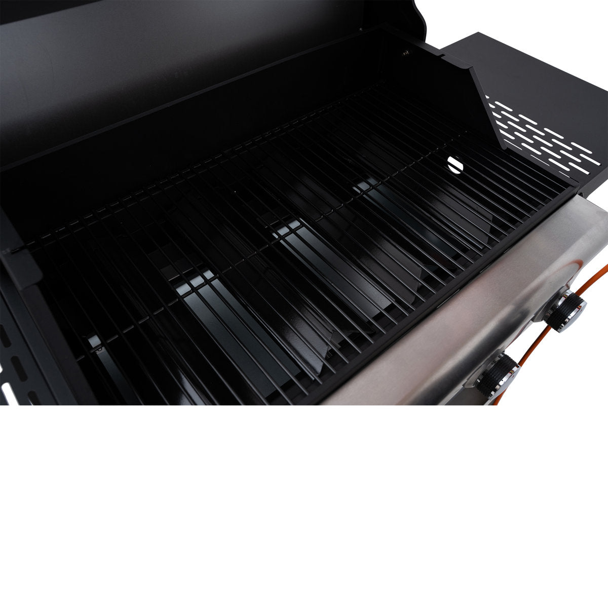 4-Burner Outdoor Gas Grill with Side Shelf & Thermometer
