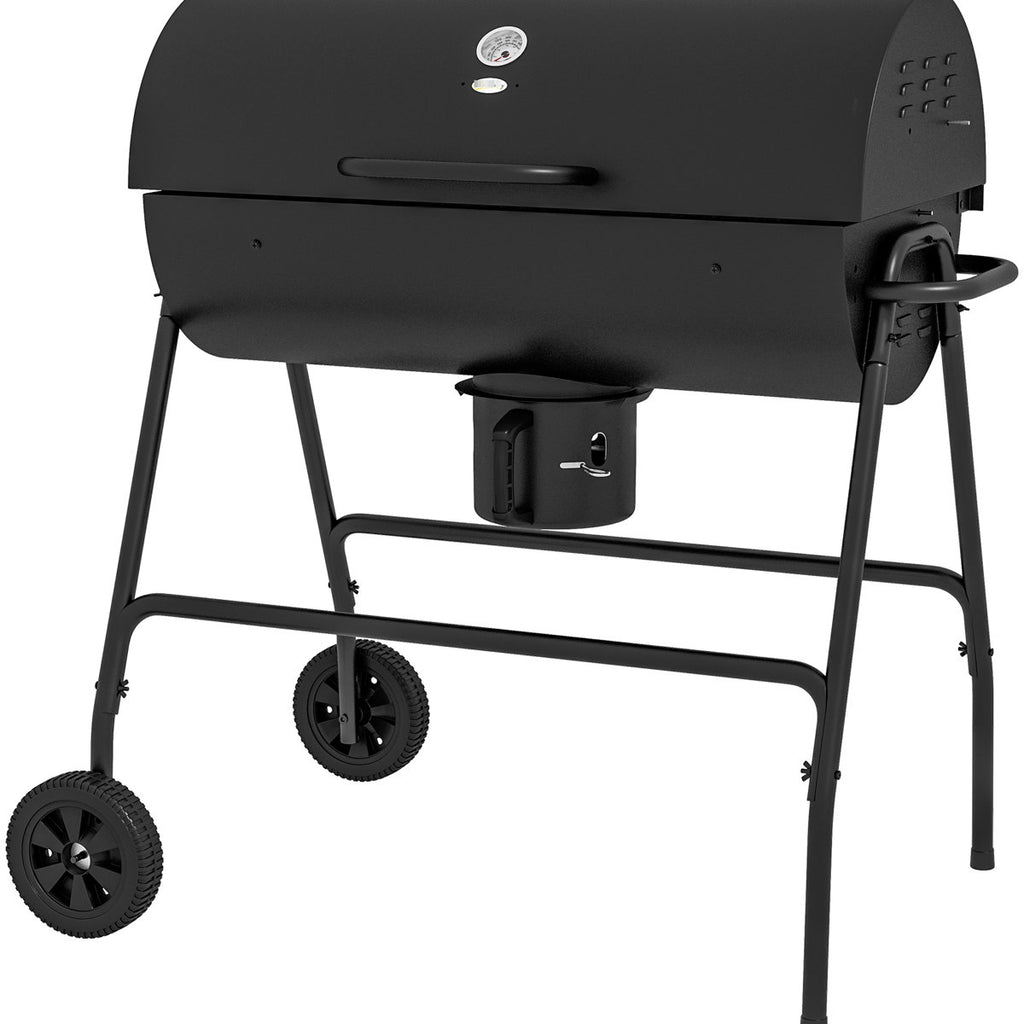 420 Sq.in. Charcoal Bbq Grill From With Wheels. Perfect For Outdoor Cooking, Patio Picnic, Backyard Get-together. Equipped Built-in Thermometer And Ash Catcher Cooking Area Wheels Satisfaction.