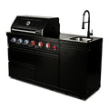 46-Inch 4 72000 Outdoor Kitchen Bar With Round Side Burner, Kit, And Adjustable Shelves Grill