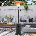 50000 BTU Outdoor Black Propane Patio Heater with Round Table Design and Wheels