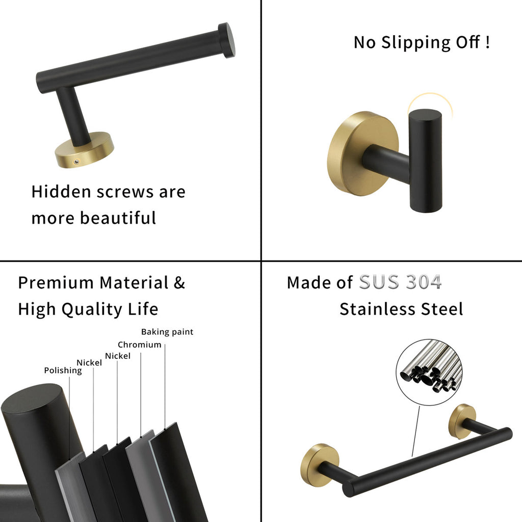 5 - Piece Bathroom Hardware Set FA-G222-5BNG