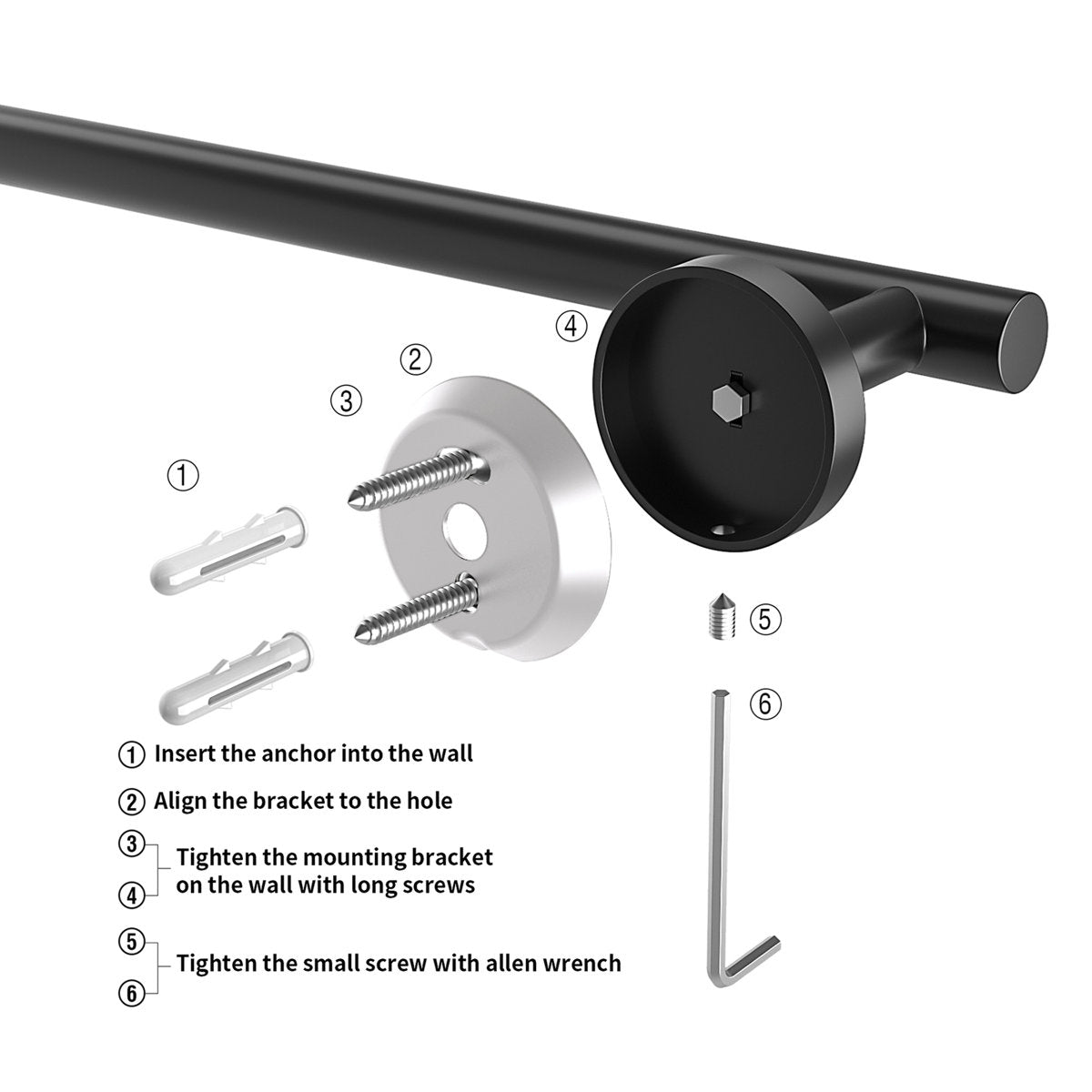 5 - Piece Bathroom Hardware Set WW0216B-5