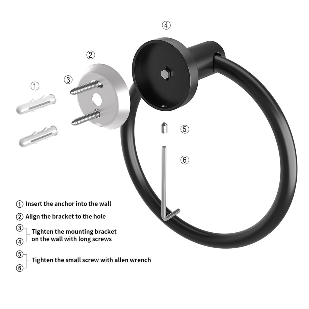 5 - Piece Bathroom Hardware Set WW0216B-5