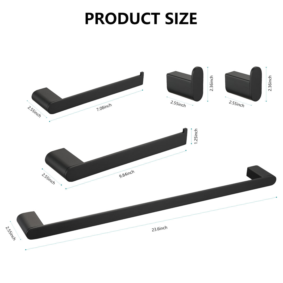 5 - Piece Bathroom Hardware Set SM-ET2-RV53MB