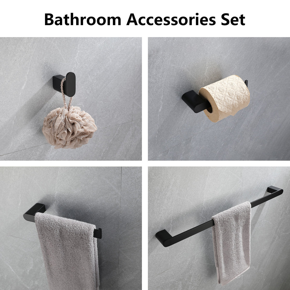 5 - Piece Bathroom Hardware Set SM-ET2-RV53MB