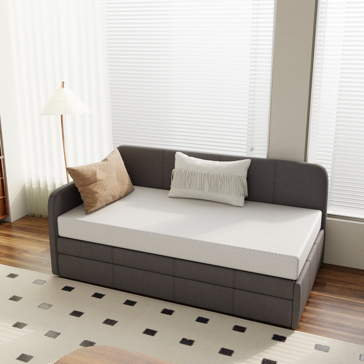 5 Inch Twin Daybed Mattress for Kids Adults, with Cooling Gel Memory Foam, Medium Firm, Fiberglass-free, CertiPUR-US Certified