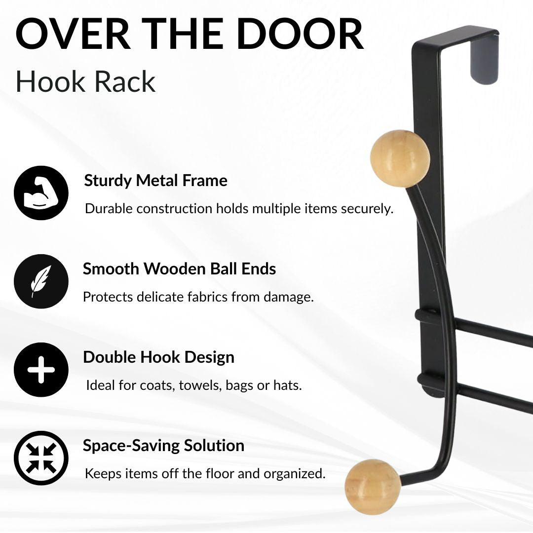 6-Hook Over-the-Door Hook Rack 9604108