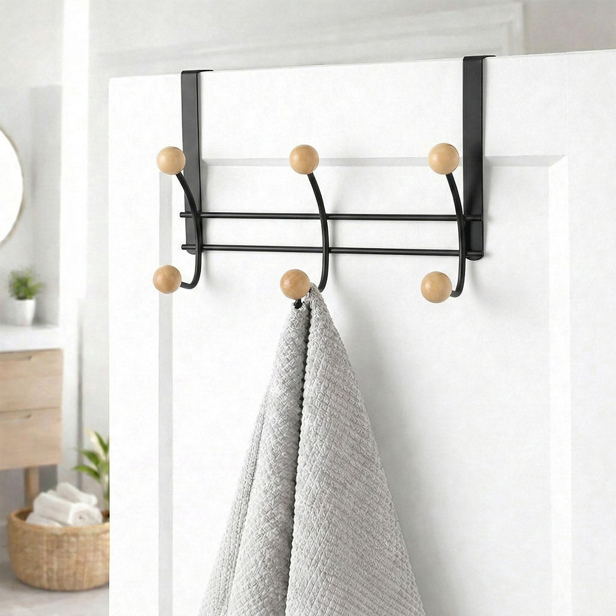 6-Hook Over-the-Door Hook Rack 9604108