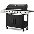 6-burner Propane Gas Grill With Side Burner