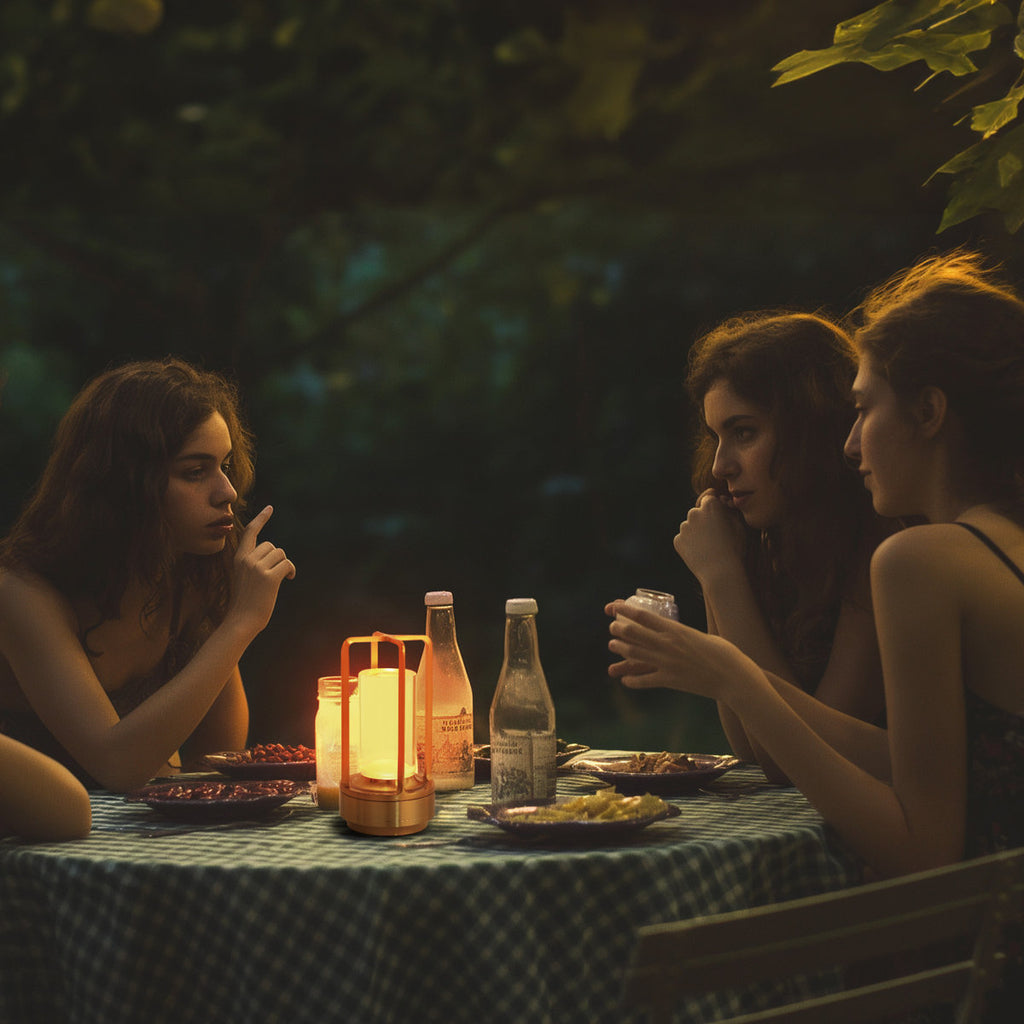 6.9 Battery Powered Integrated Led Outdoor Table Lamp (Set of 2)