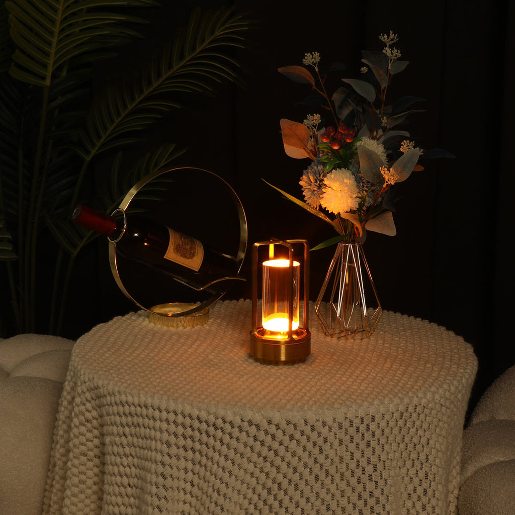 6.9 Battery Powered Integrated Led Outdoor Table Lamp (Set of 2)