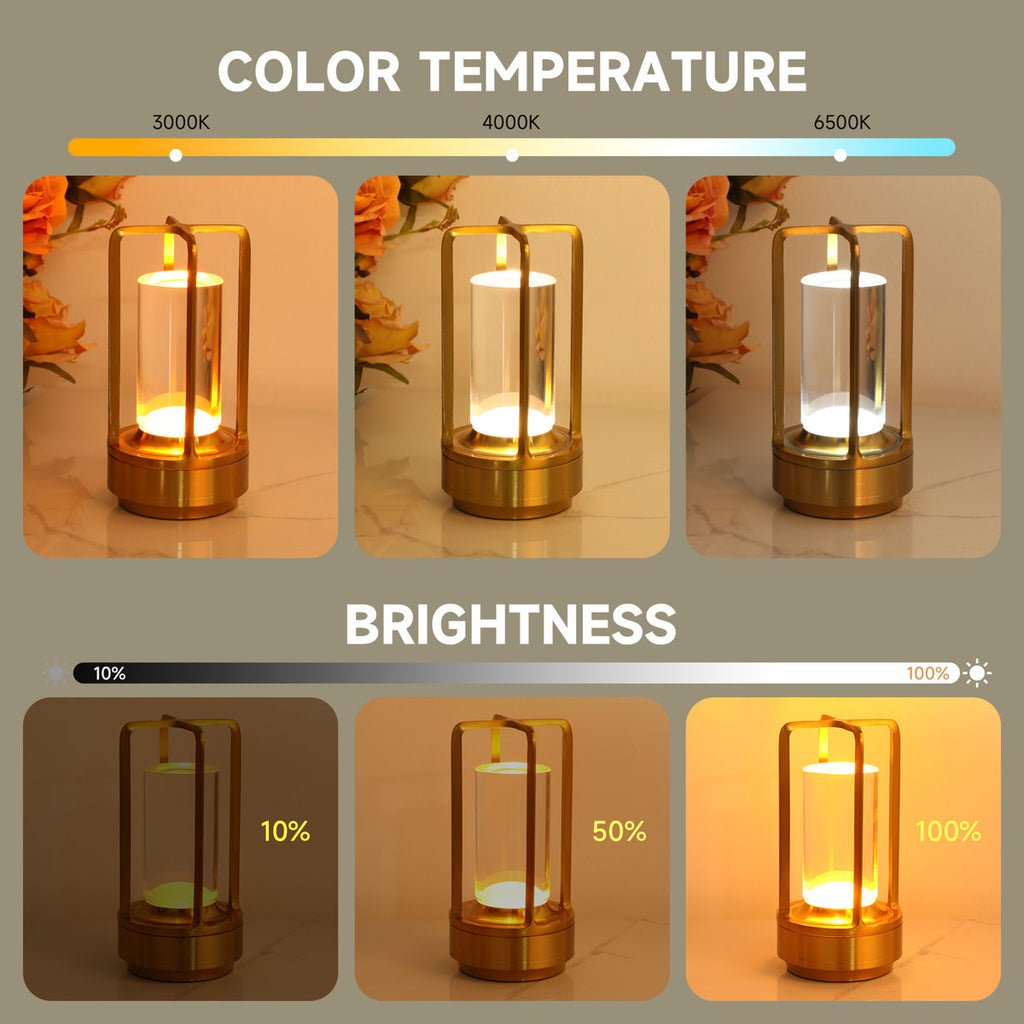 6.9 Battery Powered Integrated Led Outdoor Table Lamp (Set of 2)