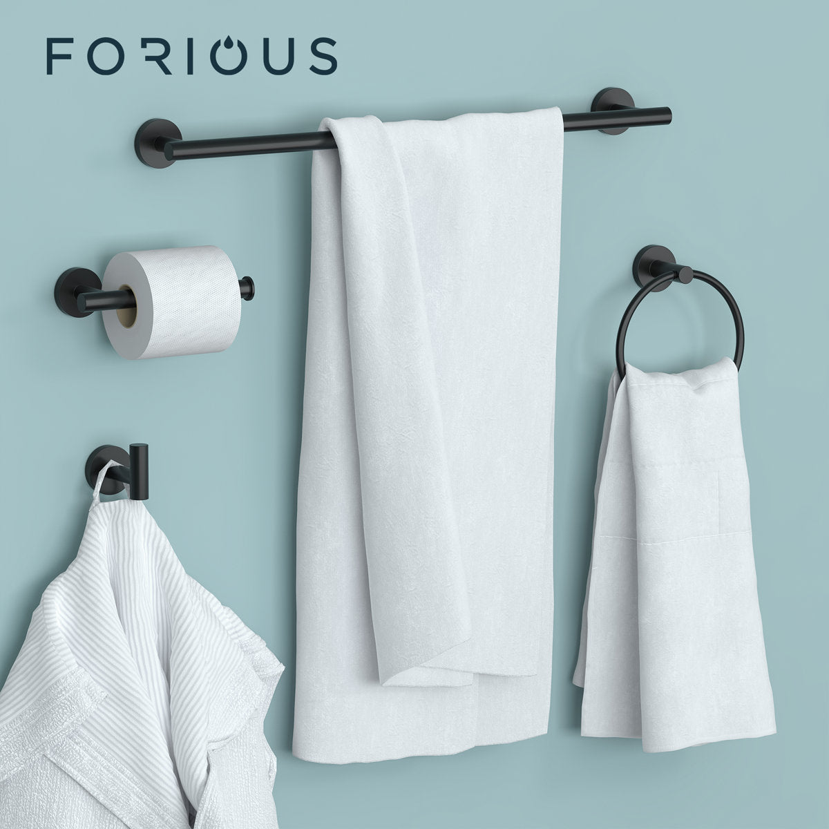 6 - Piece Bathroom Hardware Set WW0216B-6