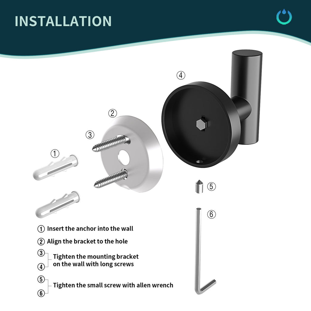 6 - Piece Bathroom Hardware Set WW0216B-6