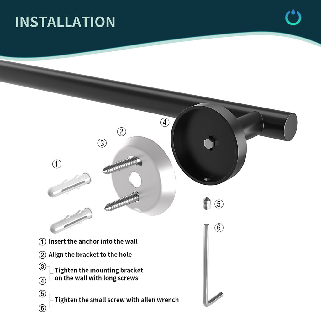 6 - Piece Bathroom Hardware Set WW0216B-6
