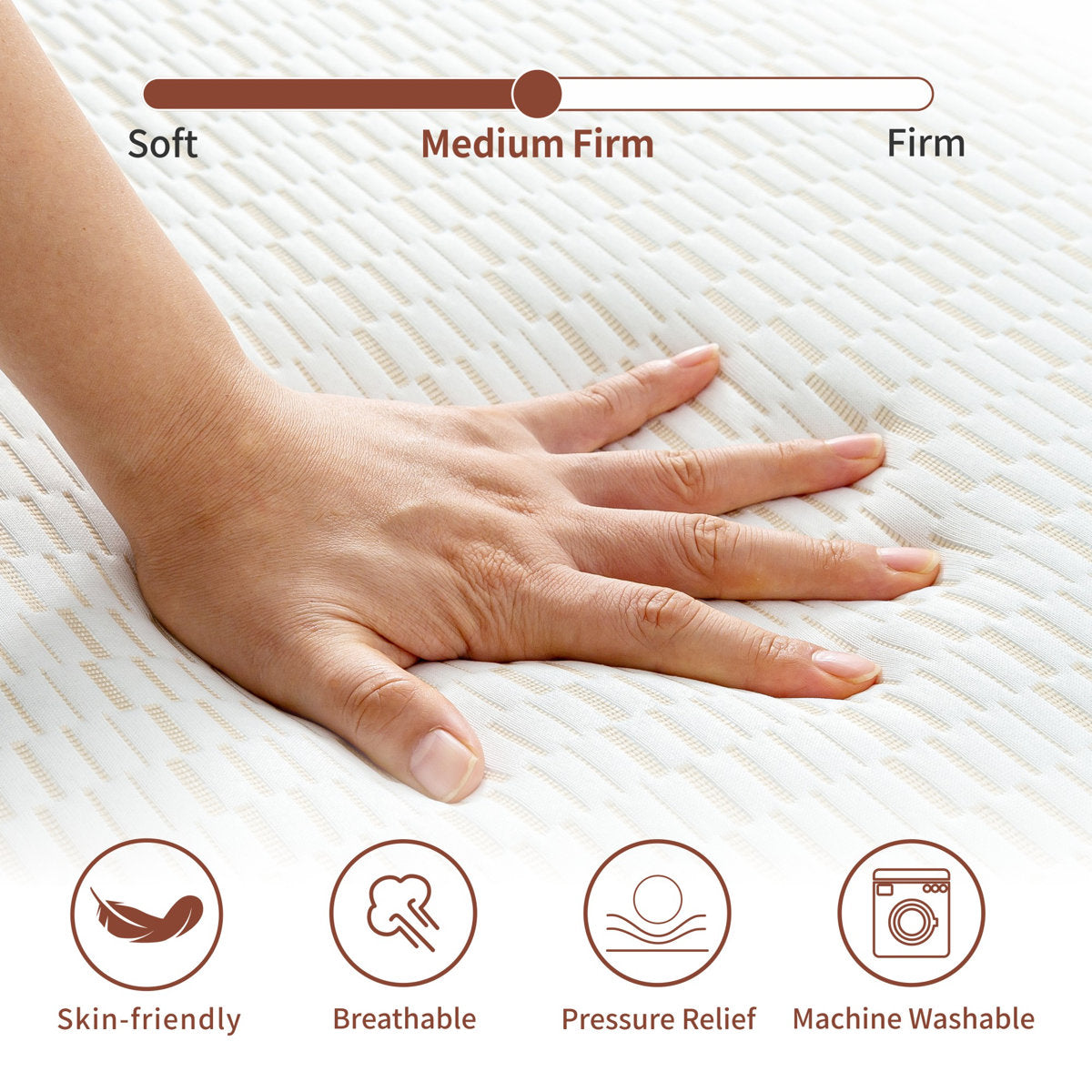 6" Gel Memory Foam Folding Mattress |  For Murphy Beds