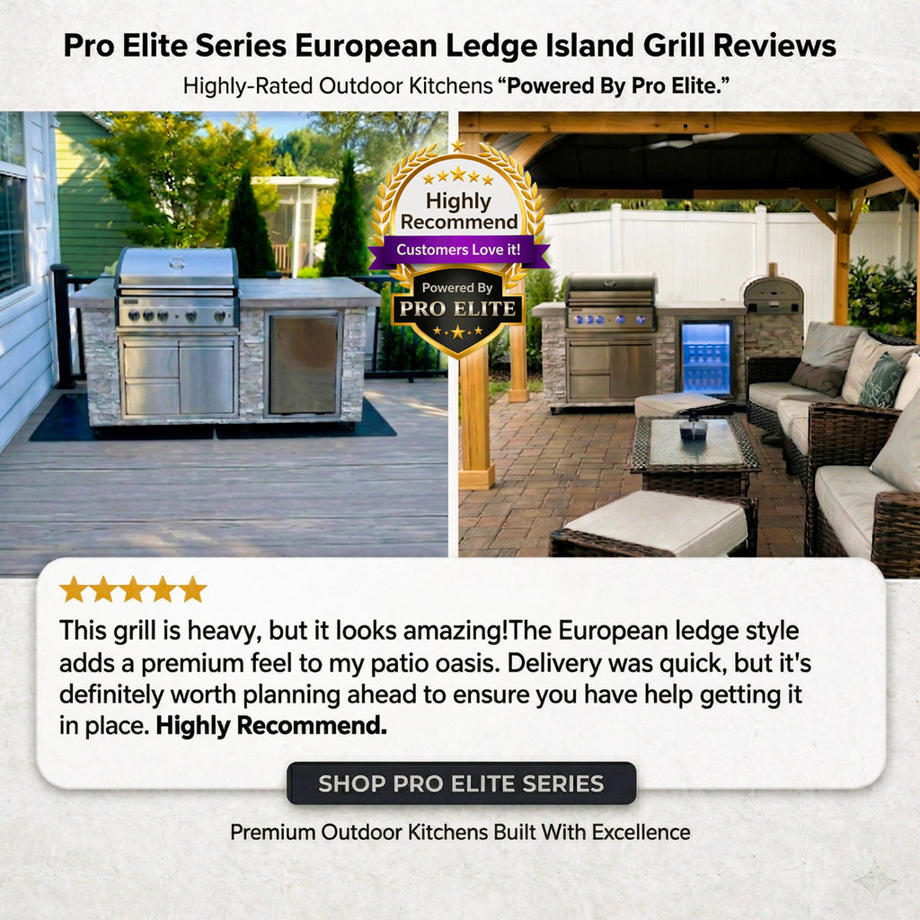 78¡å Pro Elite 5b Texas Cream Limestone Island Grill